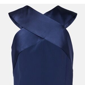 Balmain Strapless Navy Blue Dress